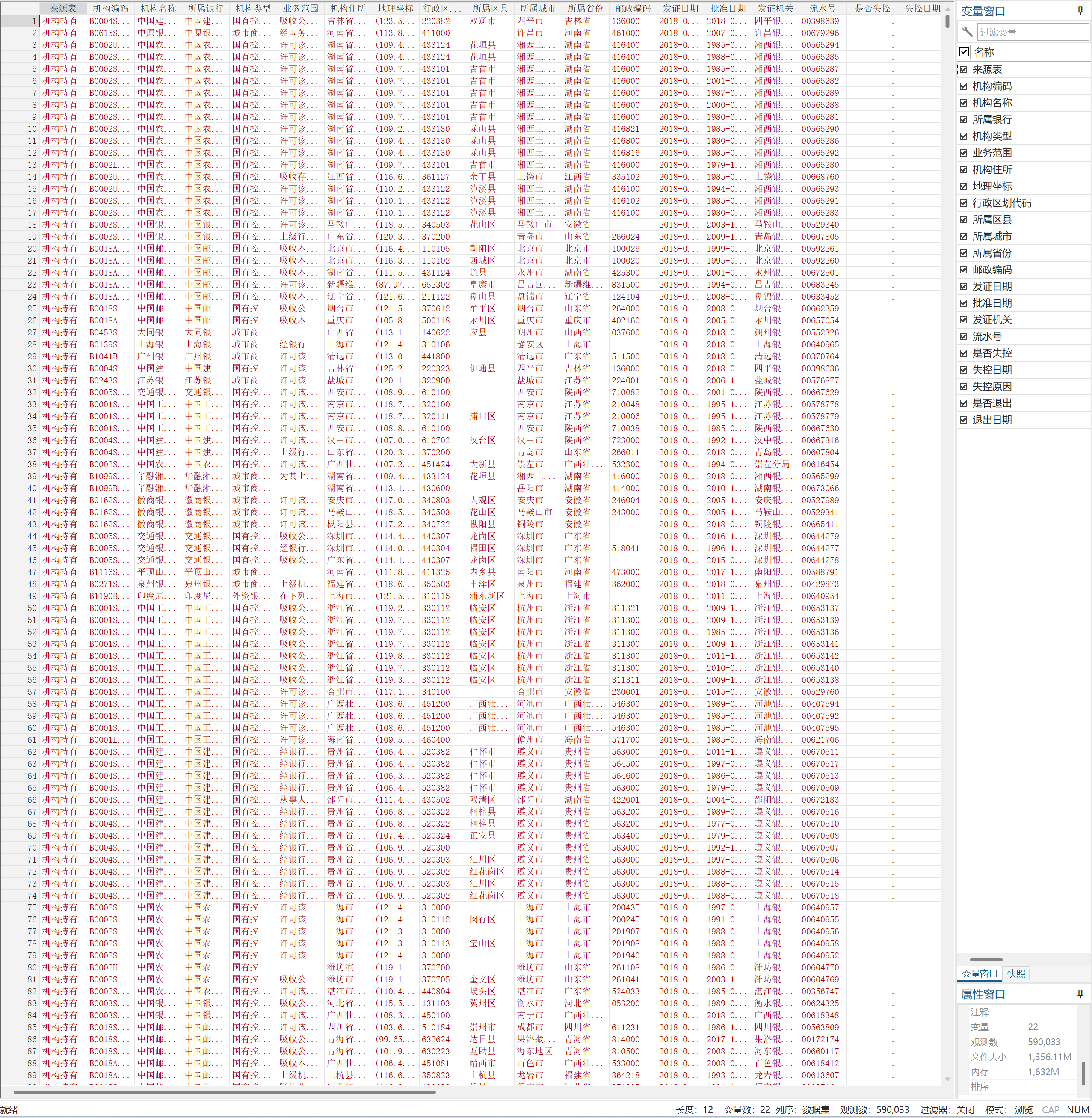 2金融许可信息数据-Stata版